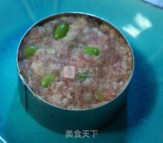 毛豆肉饼蒸螃蟹的做法步骤：3