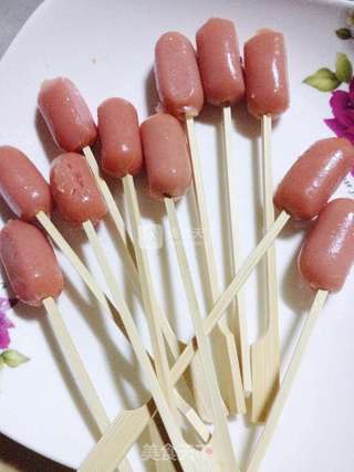 迷你火腿面包串的做法步骤:8