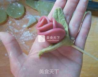 七夕玫瑰花饼干的做法步骤:15