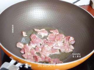 蒜蓉秋葵炒肉的做法步骤:5