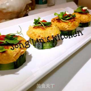 开胃小菜&聚餐食品-三文鱼饼的做法步骤:4