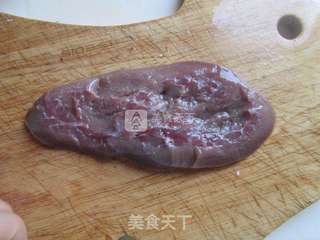 酸豆角炒腰花的做法步骤:7