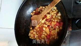 西红柿炒茄子的做法步骤:7