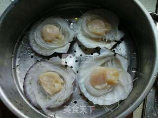 蒜蓉粉丝蒸扇贝的做法步骤:5