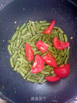 豆角炒西红柿的做法步骤:3