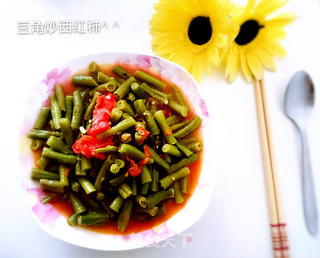 豆角炒西红柿的做法步骤:4