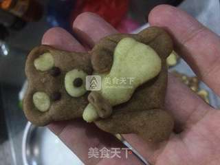 绿豆卡通饼干的做法步骤:7
