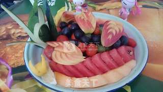 缤纷水果盘的做法步骤:8