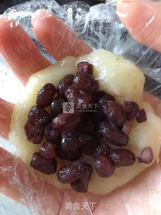红豆糯米糍的做法步骤:7