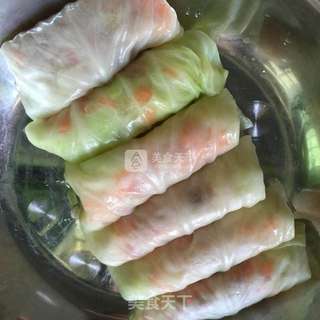 翡翠包肉卷的做法步骤:7