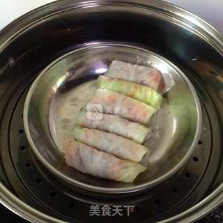 翡翠包肉卷的做法步骤:8