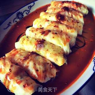 翡翠包肉卷的做法步骤:9