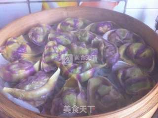 蒸彩色馄饨的做法步骤:19