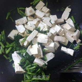 茼蒿豆腐的做法步骤:8
