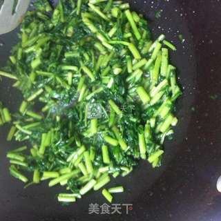茼蒿豆腐的做法步骤:7