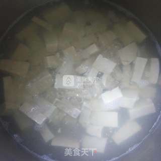 茼蒿豆腐的做法步骤:4