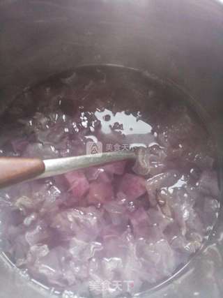 梦幻紫薯银耳羹的做法步骤：4