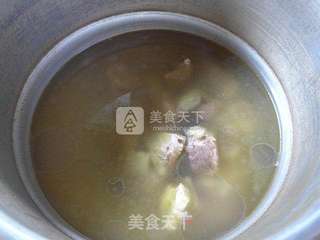 粉条花菜牛排骨汤的做法步骤:6