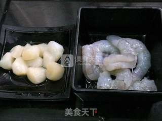 南瓜海鲜浓汤羹的做法步骤:2