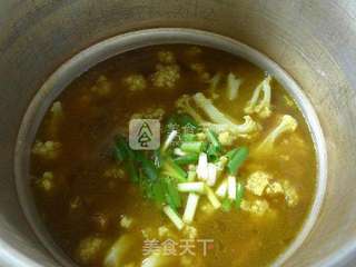 粉条花菜牛排骨汤的做法步骤:11