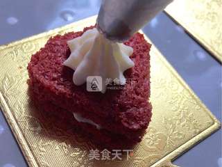 心形红丝绒奶油蛋糕的做法步骤:15