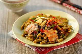 酸豆角回锅肉的做法步骤:10