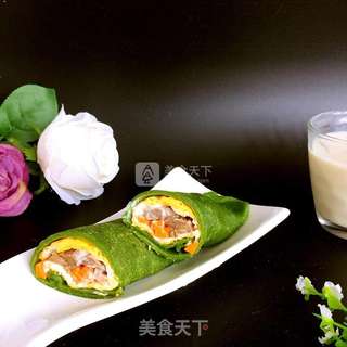 翡翠卷饼的做法步骤:16