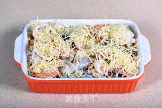 德普烤箱食谱——海鲜焗饭的做法步骤:8