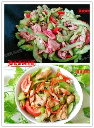 苦瓜炒肉片的做法步骤:6