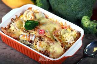 德普烤箱食谱——海鲜焗饭的做法步骤:10