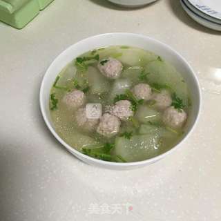 自制冬瓜肉丸汤的做法步骤：3