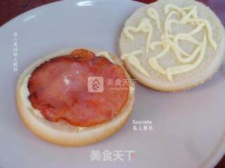 火腿鸡蛋汉堡的做法步骤:4