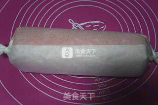 红丝绒烫面戚风卷的做法步骤:22