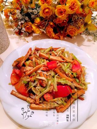 韭黄炒豆腐的做法步骤:12