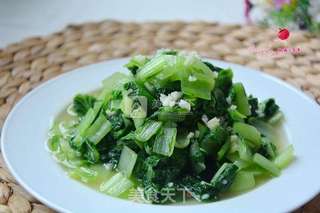 蒜茸小白菜的做法步骤:7
