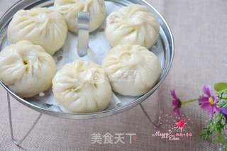 猪肉苋菜包子的做法步骤:12