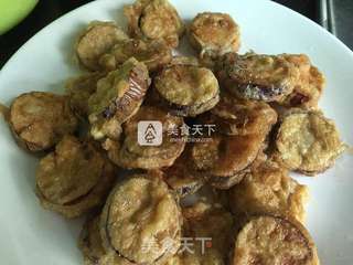 炸茄片的做法步骤:7