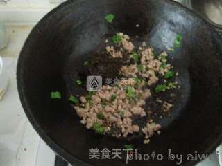 肉末榄菜四季豆的做法步骤:7