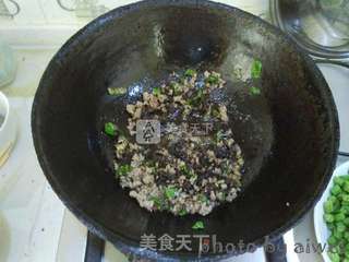 肉末榄菜四季豆的做法步骤:8