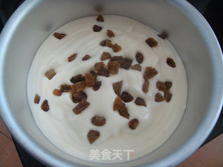 葡萄干戚风蛋糕的做法步骤:12