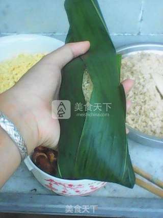 绿豆肉粽的做法步骤:14