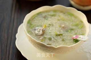 香菜猪肝阴米粥的做法步骤:9