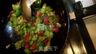 青椒炒腊肉的做法步骤:10