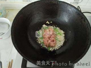 肉末榄菜四季豆的做法步骤:6