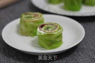 晶莹碧绿——小清新的翡翠蛋卷的做法步骤:10