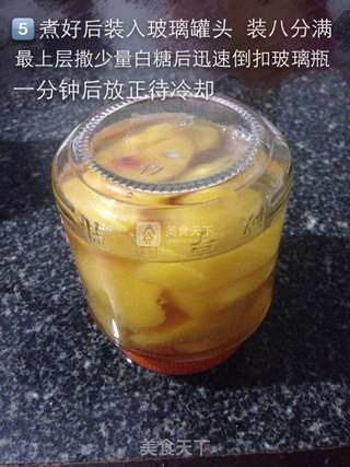 自制健康黄桃罐头的做法步骤:5