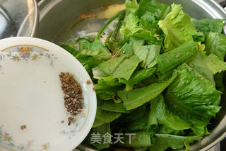 白贝清煮油麦菜的做法步骤:4