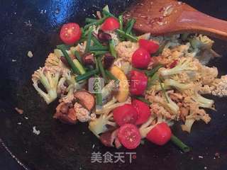 酸辣干锅菜花的做法步骤:9