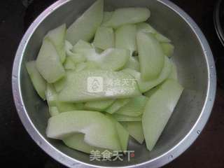 佛手瓜炒五花肉的做法步骤：4