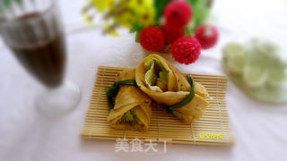 大饼卷油条的做法步骤:15